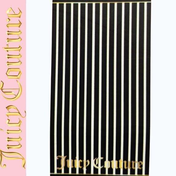 Juicy Couture Home Signature Logo Stripe Beach Towel - Picture 1 of 6
